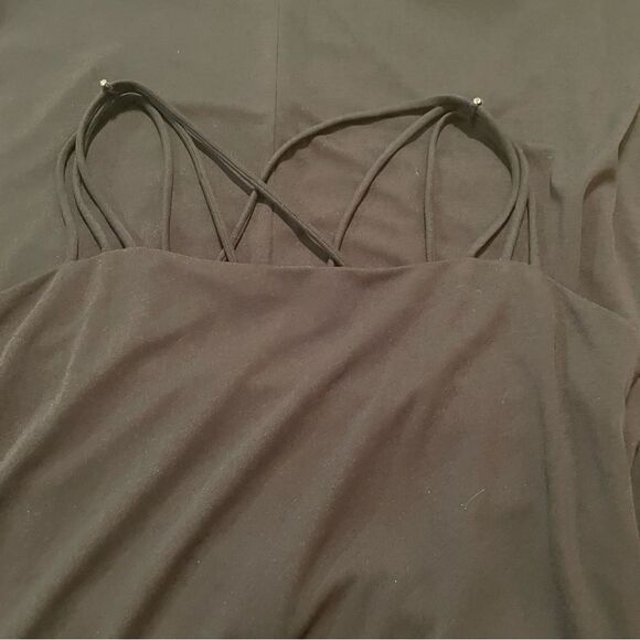 Vintage Black Molly Mallow Evening Rhinestone Maxi Formal Dress Women Size 10 - Picture 7 of 11